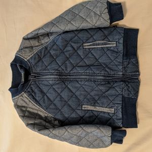 Toddler Quilted Two-Tone Denim Jacket
